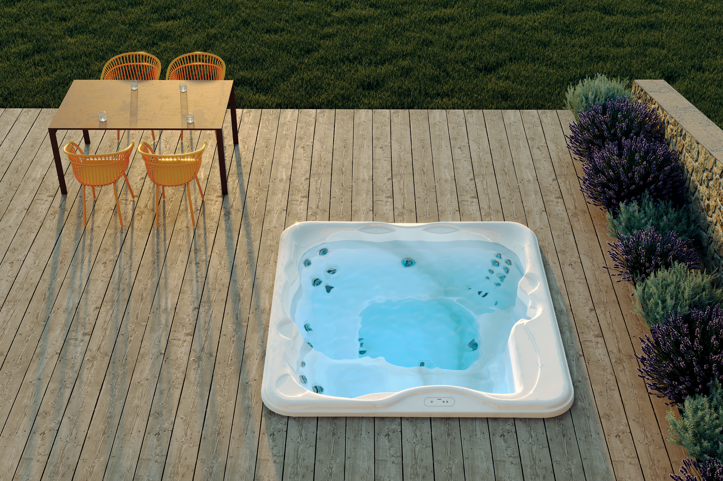 Holiday rental hot tub in location