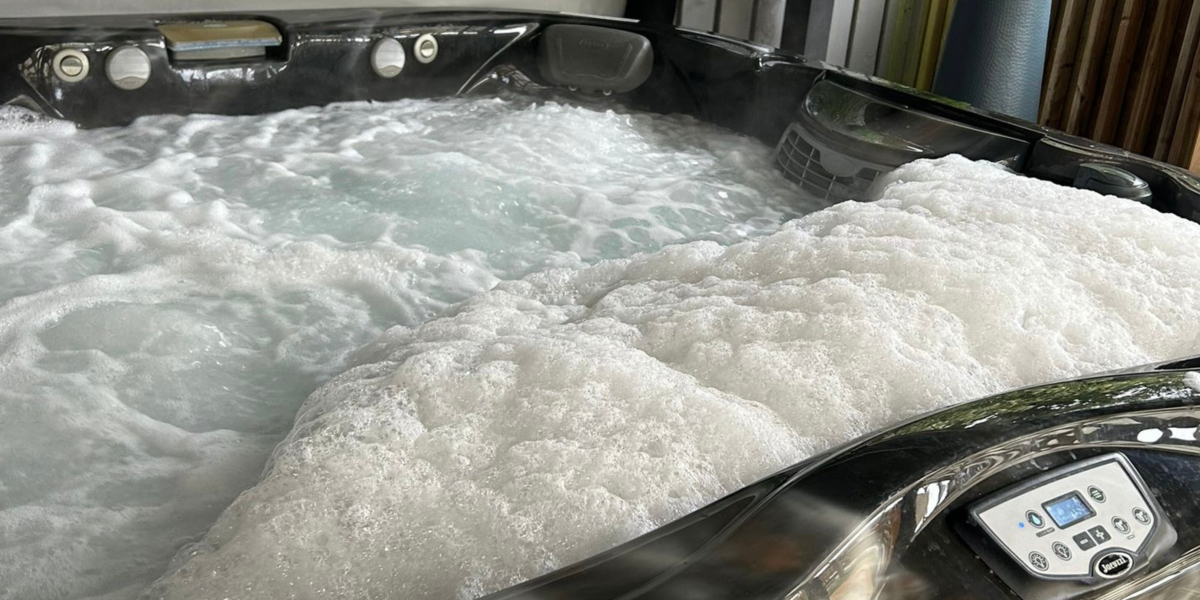 How to get rid of hot tub foam.