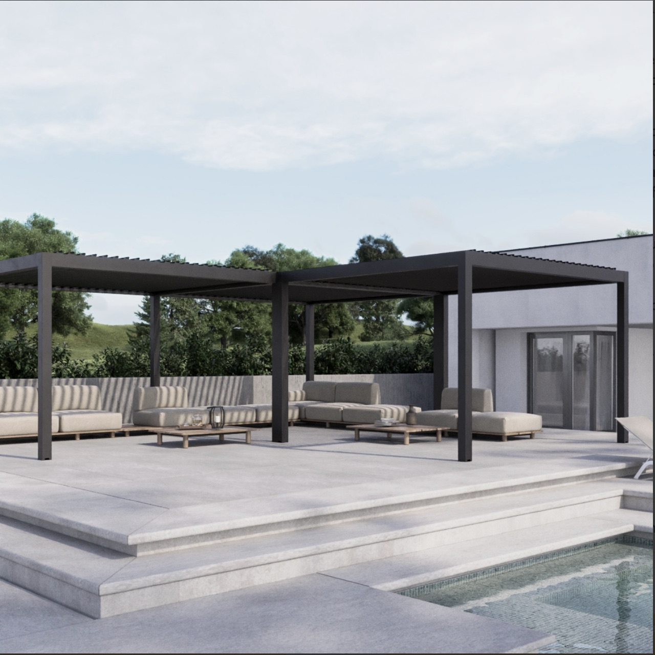 LUXE MANUAL LOUVERED ROOF PERGOLA