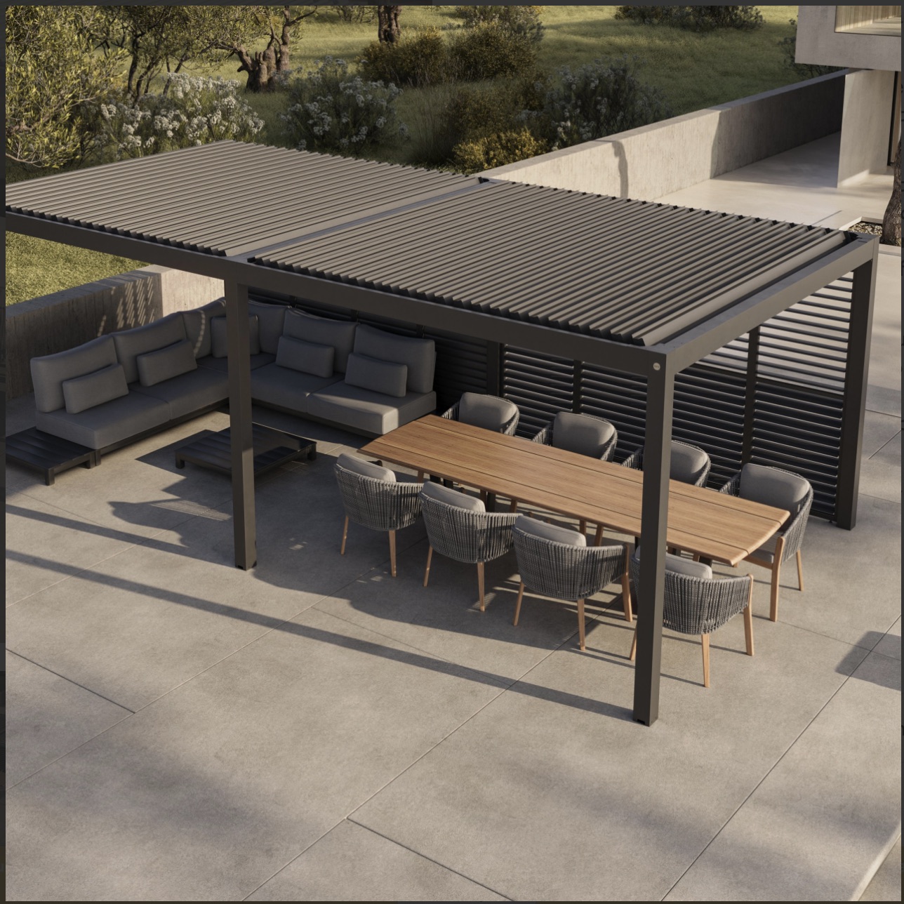 LUXE MANUAL LOUVERED ROOF PERGOLA