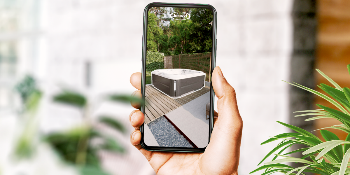 Jacuzzi® AR Configurator Visualise your Jacuzzi® Hot Tub or Swim Spa in your own garden space!
