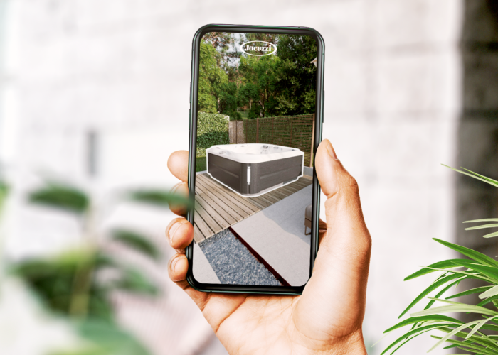 Jacuzzi® AR Configurator Visualise your Jacuzzi® Hot Tub or Swim Spa in your own garden space!