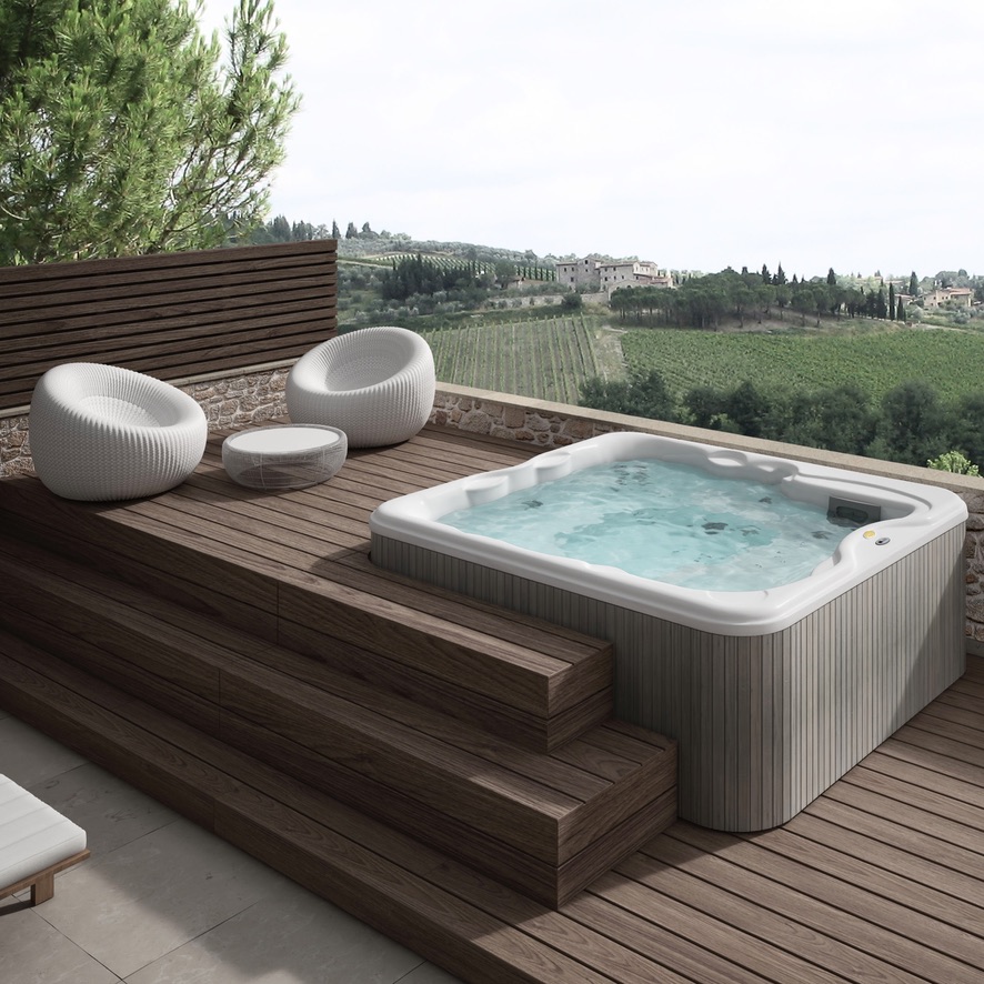 AirB&B setting with hot tub