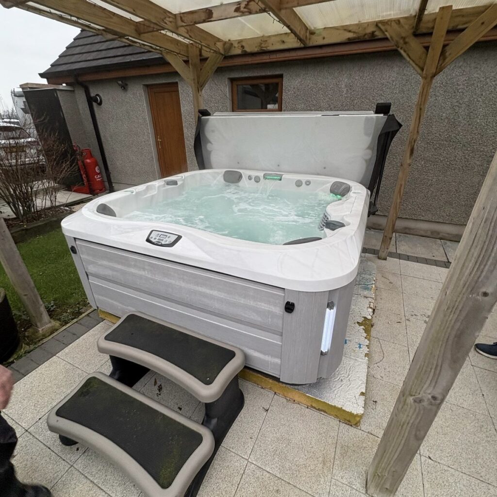 recent Jacuzzi hot tub installation
